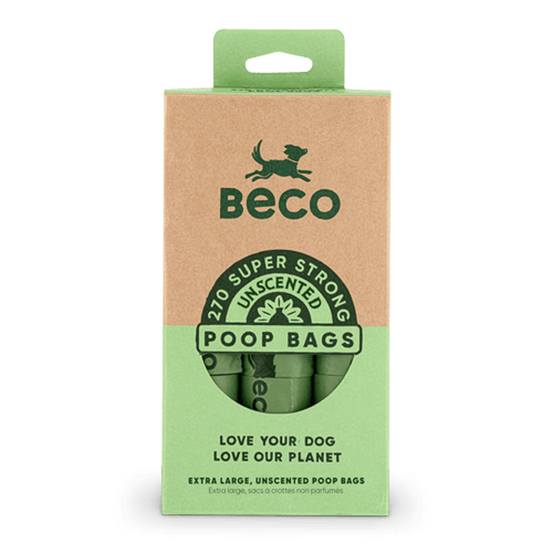 Beco Dog Poop Bags Poo Waste Sacks Unscented Degradable Strong Big Leak Proof